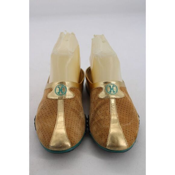 Cole Haan 6b Tan & Gold Slip On Mule - Picture 4 of 11